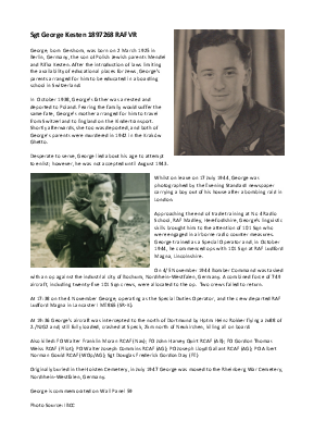 A preview of a PDF biography for Kesten, George